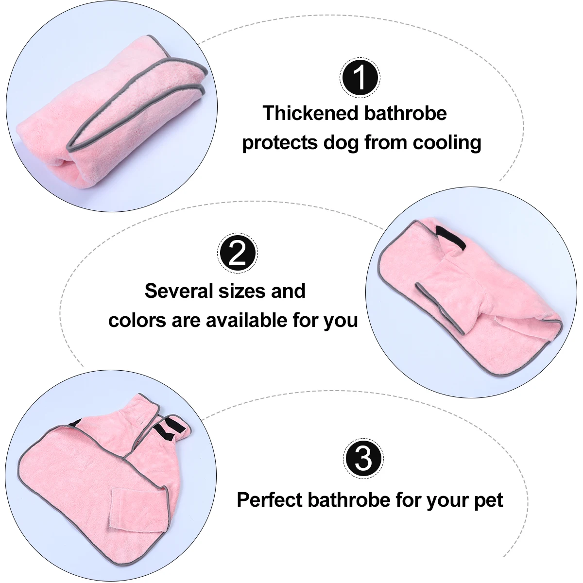 Pet Quick dry Bathrobes Super Absorbent Small Medium Dogs Drying Puppy Grooming Warm Thickened Towel Accessories Material
Pet Quick dry Bathrobes Super Absorbent Small Medium Dogs Drying Puppy Grooming Warm Thickened Towel Accessories Material