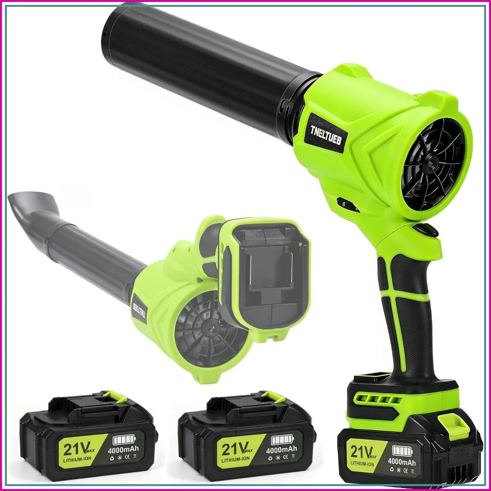 Cordless Leaf Blower 21V 98000 RPM 180° Rotating Handheld 6 Speeds 2x4Ah Batteries Charger for Lawn Yard Patio
Cordless Leaf Blower 21V 98000 RPM 180° Rotating Handheld 6 Speeds 2x4Ah Batteries Charger for Lawn Yard Patio