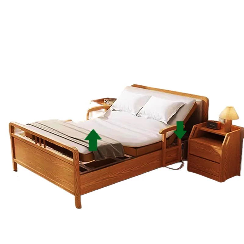 Solid wood nursing bed Multifunctional liftable hospital bed for home use Electric bedridden patient bed
Solid wood nursing bed Multifunctional liftable hospital bed for home use Electric bedridden patient bed