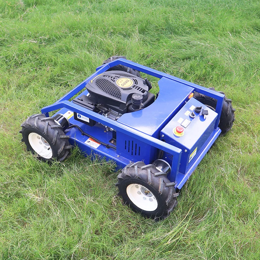 China Commercial Remote Control Lawn Mower Field Mower Cutting Width 500 Mm For Farm Orchard