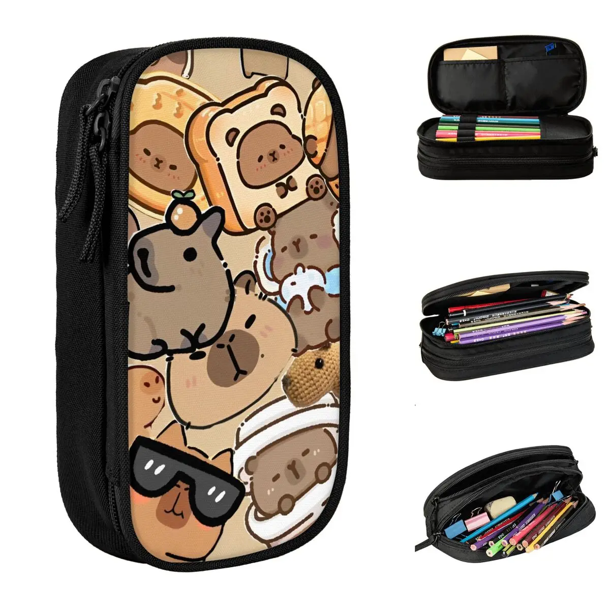 Cute Capybara Pencil Case Large Capacity Pencil Box Girls Boys Double Layer Kawaii School Pencil Cases Design Supplies
Cute Capybara Pencil Case Large Capacity Pencil Box Girls Boys Double Layer Kawaii School Pencil Cases Design Supplies