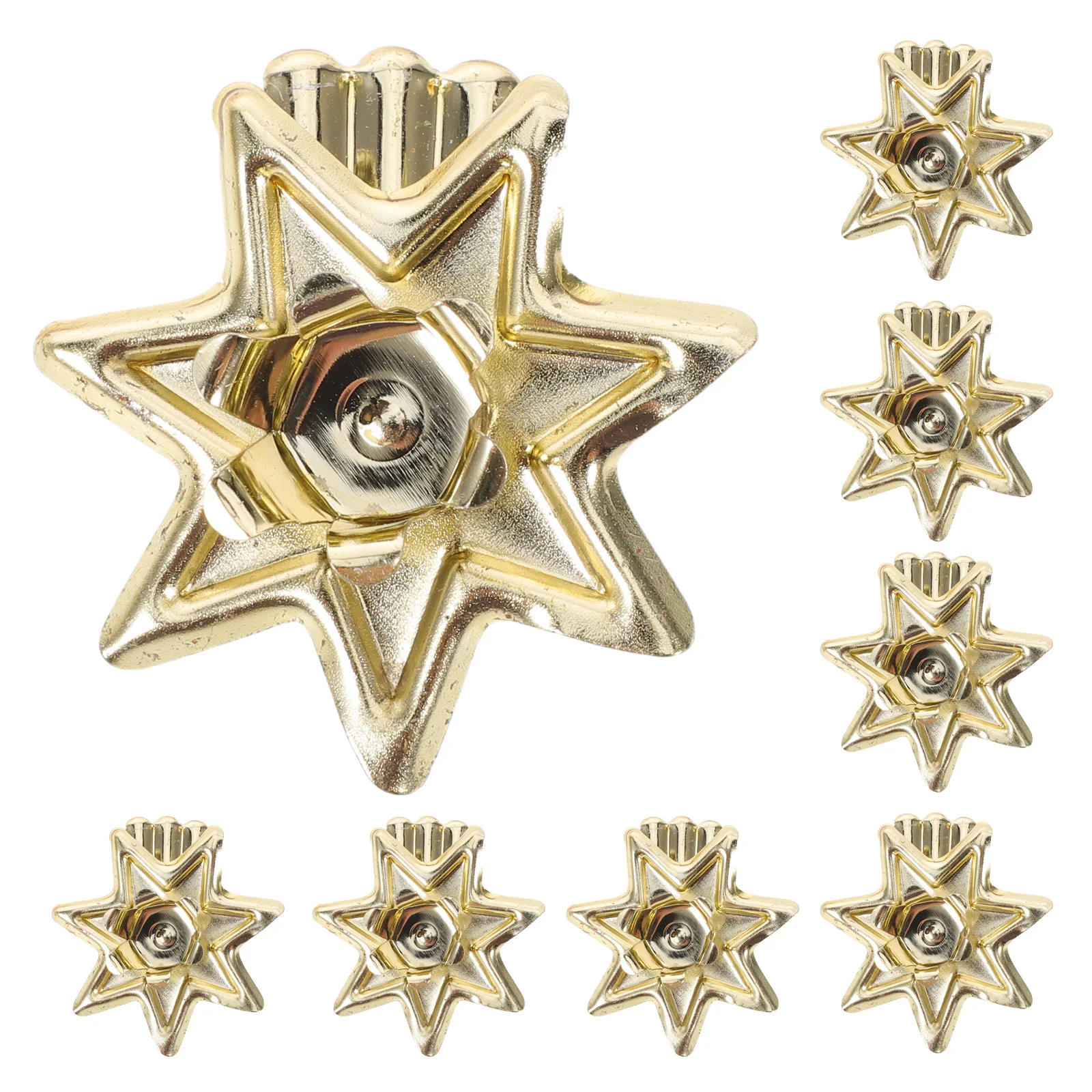 12Pcs Star Shape Clips Metal Clip-on Holders for Christmas Tree Table Party Decor Bulk Clip on Christmas Candles 
12Pcs Star Shape Clips Metal Clip-on Holders for Christmas Tree Table Party Decor Bulk Clip on Christmas Candles