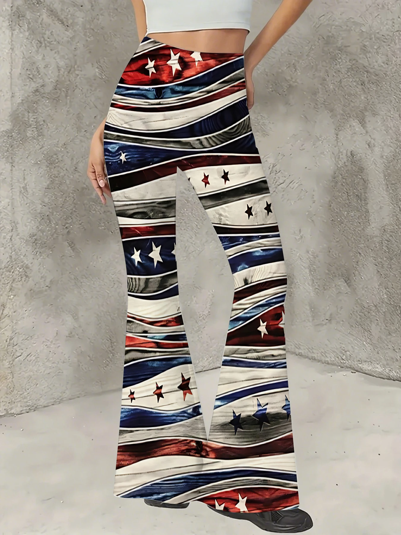 Women's Striped Print Flare Pants Loose Fit Knit Wide Leg Bell Bottom Trousers
Women's Striped Print Flare Pants Loose Fit Knit Wide Leg Bell Bottom Trousers