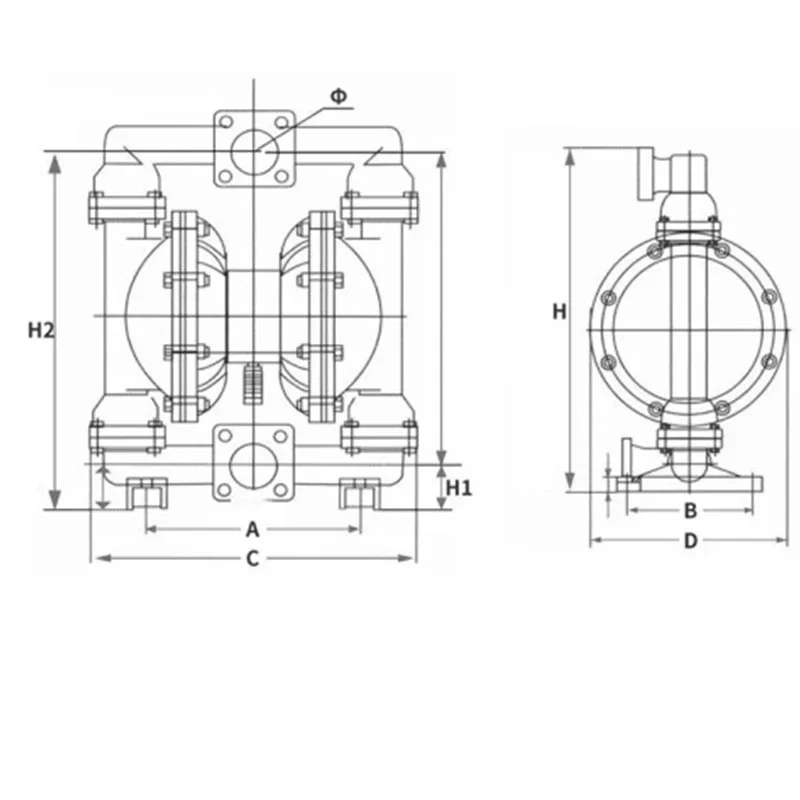 Pneumatic Diaphragm Pump PPL Engineering Plastic Corrosion-resistant Acid and Alkali Resistant Large Flow Explosion-proof
Pneumatic Diaphragm Pump PPL Engineering Plastic Corrosion-resistant Acid and Alkali Resistant Large Flow Explosion-proof