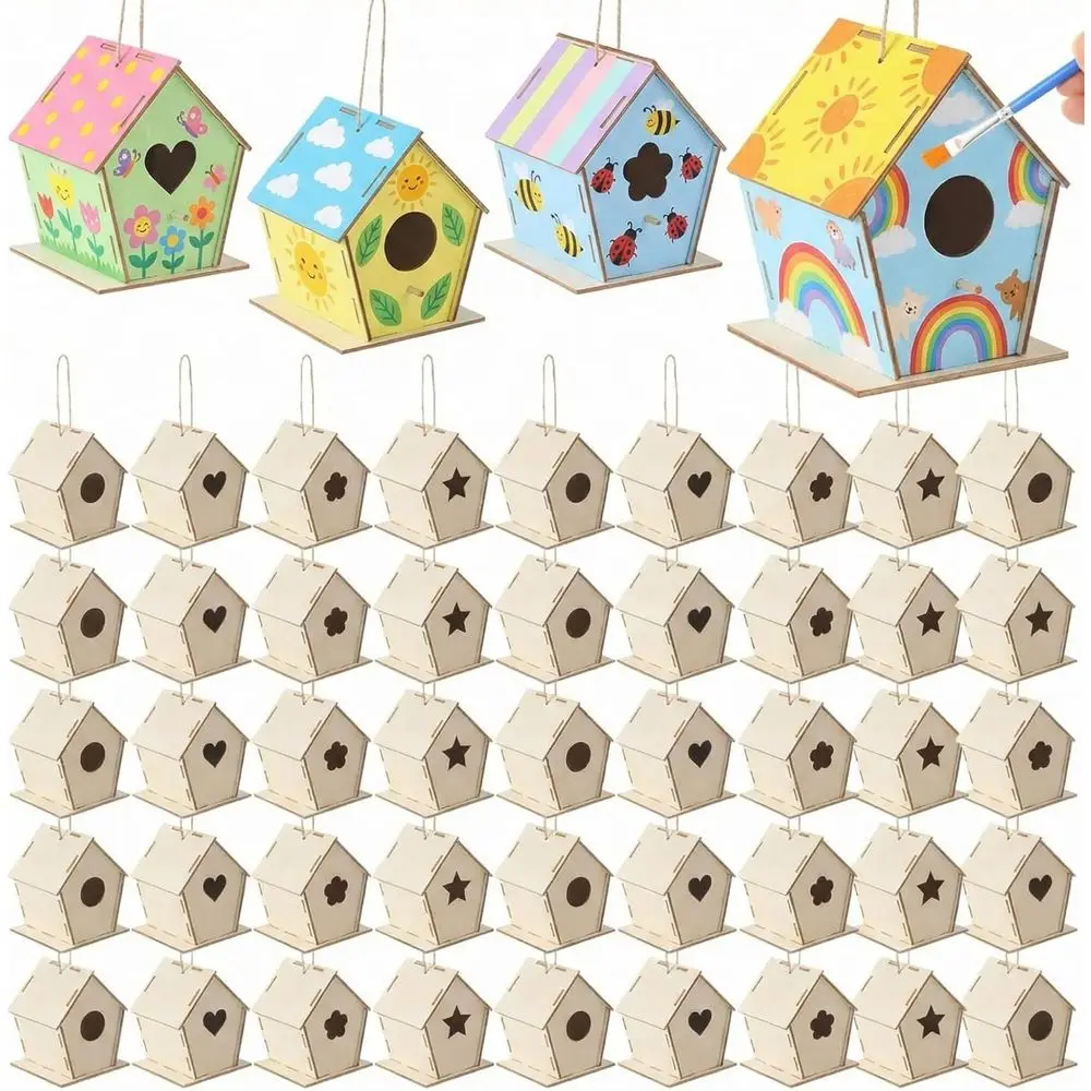36 Piece 4.33 Unfinished Wooden Birdhouse Kits for Kids - DIY Painting and Building Set
36 Piece 4.33 Unfinished Wooden Birdhouse Kits for Kids - DIY Painting and Building Set