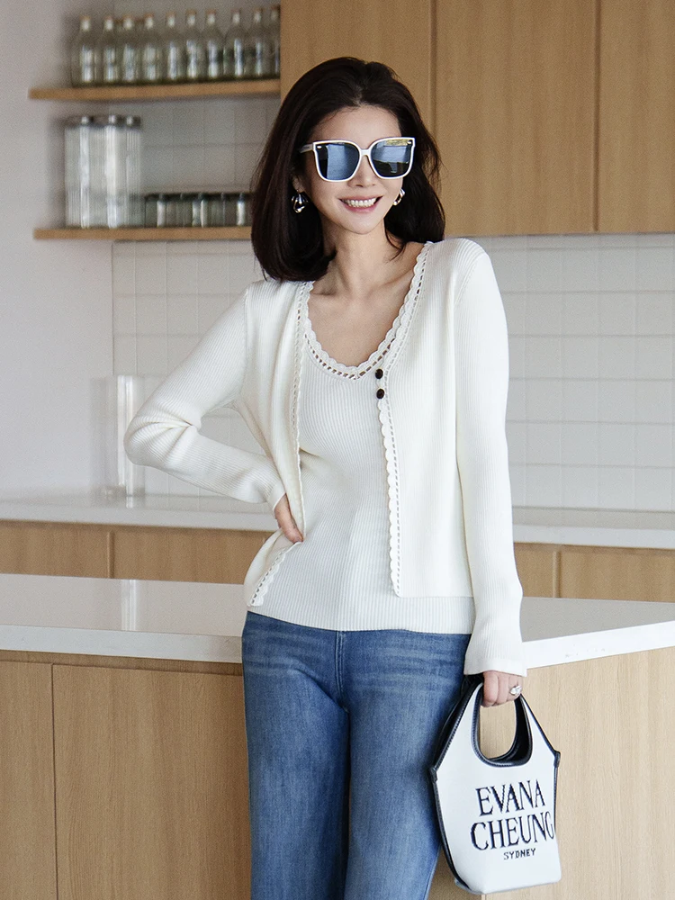 Slimming Knitted Sweater Handmade Hooked Flower Tianli Fiber V-Neck Long Sleeve Women's Casual Fashion Spring Cardigan
Slimming Knitted Sweater Handmade Hooked Flower Tianli Fiber V-Neck Long Sleeve Women's Casual Fashion Spring Cardigan