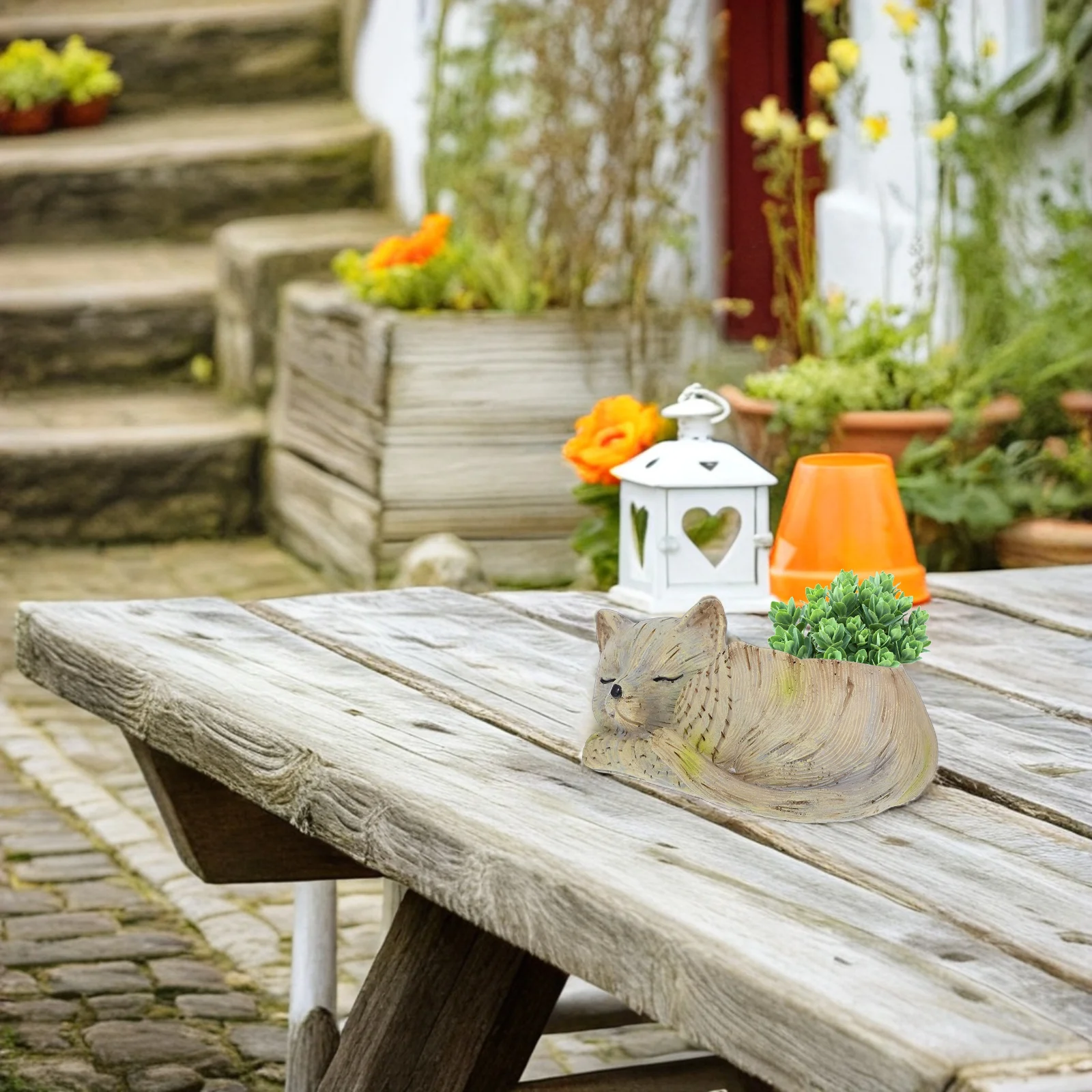 Cute Cat Shaped Resin Succulent Flowerpot Animal Planter for Desk Garden Decor Small Plants Indoor Outdoor Cat Pot
Cute Cat Shaped Resin Succulent Flowerpot Animal Planter for Desk Garden Decor Small Plants Indoor Outdoor Cat Pot