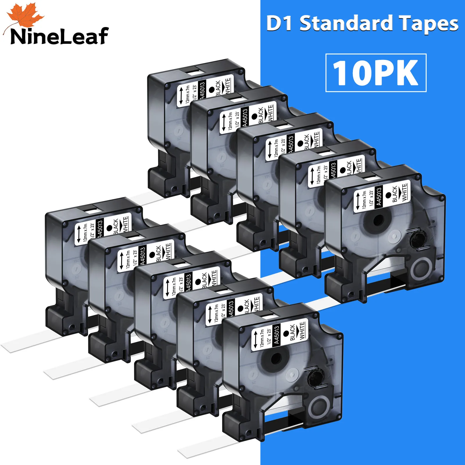 5/10PCS 12mm Label Tapes Compatible for DYMO D1 A45010 A45013 A45018 Standard Label Tapes For Dymo LabelManager 100 450D Maker
5/10PCS 12mm Label Tapes Compatible for DYMO D1 A45010 A45013 A45018 Standard Label Tapes For Dymo LabelManager 100 450D Maker