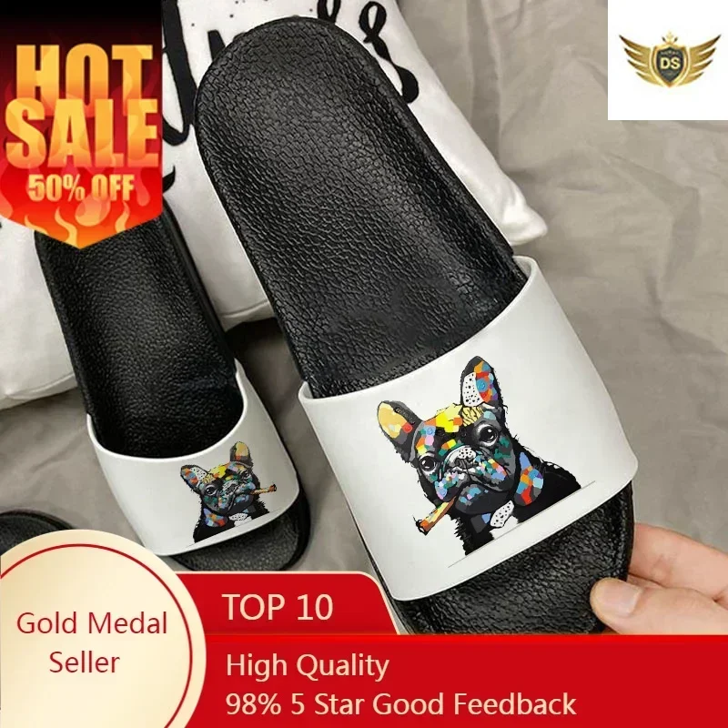 New Hot Women's Slippers Cute Bulldog Cartoon Slippers Indoor Home slippers Ladies Slides Bathroom Flip Flops Mujer
New Hot Women's Slippers Cute Bulldog Cartoon Slippers Indoor Home slippers Ladies Slides Bathroom Flip Flops Mujer