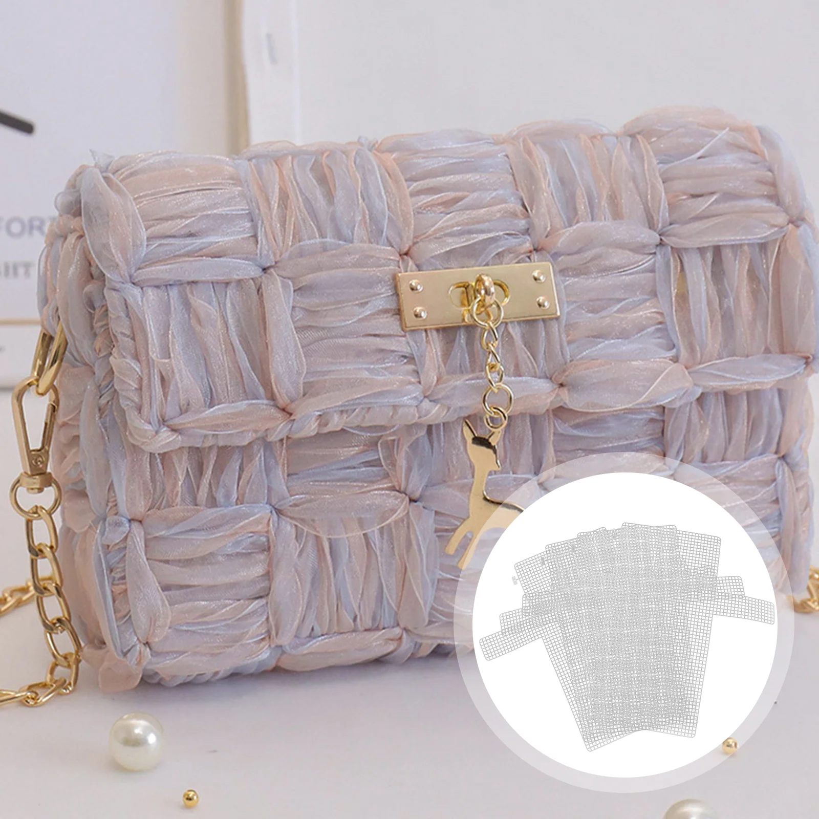 4pcs Mesh Sheets Plastic Handmade Bag Sheets Woven Hook Tote Weaving Accessories Grid Embroidery Craft Materials
4pcs Mesh Sheets Plastic Handmade Bag Sheets Woven Hook Tote Weaving Accessories Grid Embroidery Craft Materials
