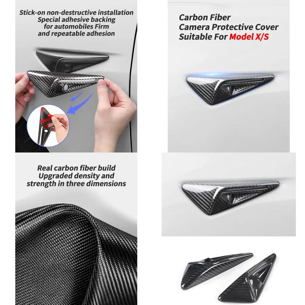 Side Camera Cover, Real Carbon Fiber Camera Protector for Tesla Model S (2022-2025)- Safeguard Your Cameras with Style!
Side Camera Cover, Real Carbon Fiber Camera Protector for Tesla Model S (2022-2025)- Safeguard Your Cameras with Style!