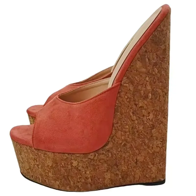 DIZHUANG shoes Fashionable women's high-heeled slippers. About 20cm heel height. Open toed slippers. Summer women's shoes. 34-46
DIZHUANG shoes Fashionable women's high-heeled slippers. About 20cm heel height. Open toed slippers. Summer women's shoes. 34-46