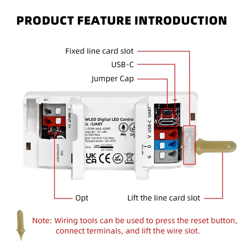 B17B ESP32 WLED Smart RGB For LED Controller Wifi 5-24V Strip Controller OTA Update Capable Max 800 Ics GPIO16 Output For LED Li
B17B ESP32 WLED Smart RGB For LED Controller Wifi 5-24V Strip Controller OTA Update Capable Max 800 Ics GPIO16 Output For LED Li