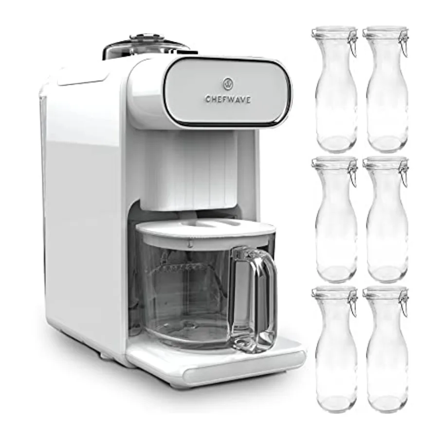 Soy Milk Maker for Home Use, Stainless Steel, Silver, 6 Plant-Based Programs + Resealable Glass Carafe Bundle 34oz, 6-Pack, 7 I
Soy Milk Maker for Home Use, Stainless Steel, Silver, 6 Plant-Based Programs + Resealable Glass Carafe Bundle 34oz, 6-Pack, 7 I