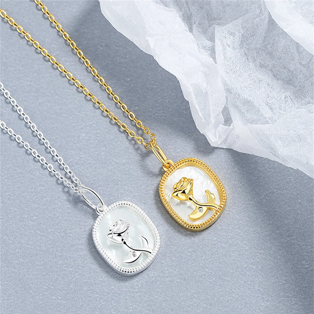 925 Sterling Silver Niche Collarbone Chain, Korean Style, Rose Mother of Pearl Versatile INS Jewelry
925 Sterling Silver Niche Collarbone Chain, Korean Style, Rose Mother of Pearl Versatile INS Jewelry