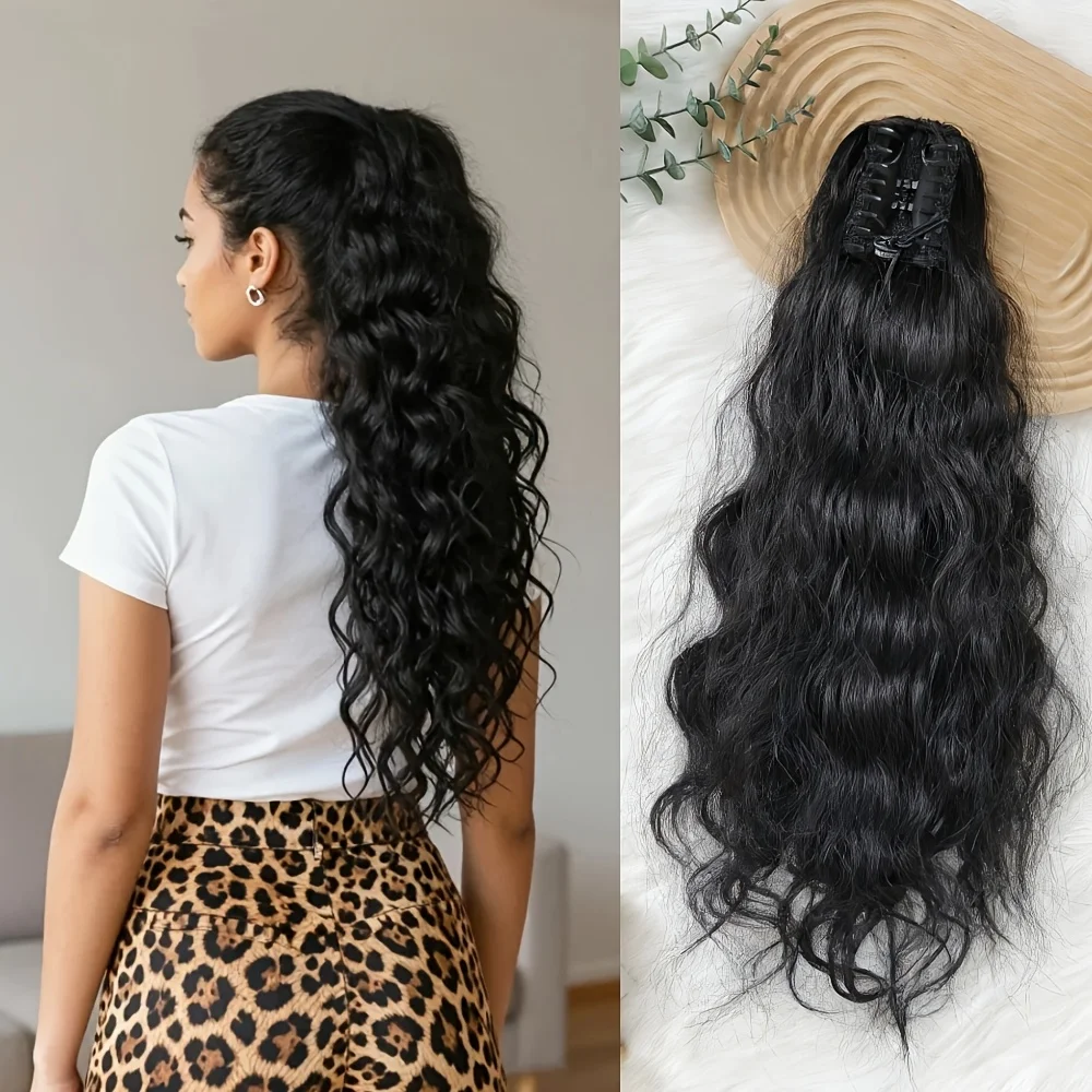 Claw clip wavy ponytail voluminous water ripple atmosphere fake hair synthetic suitable for daily wear and festival wear
Claw clip wavy ponytail voluminous water ripple atmosphere fake hair synthetic suitable for daily wear and festival wear