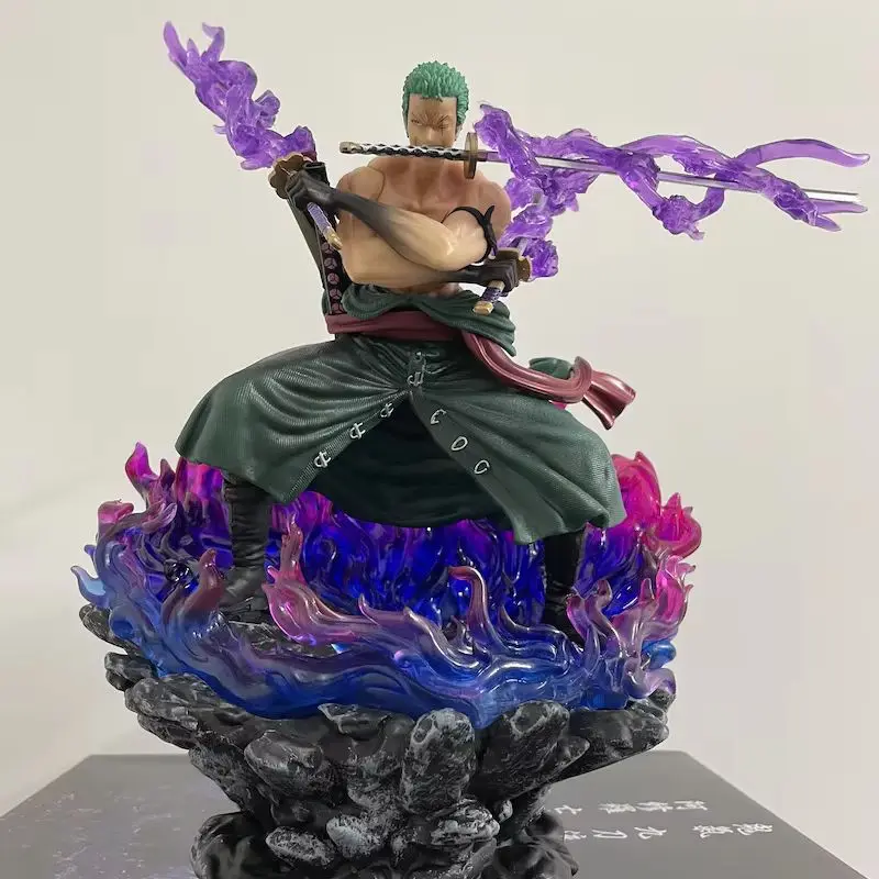 30cm One Piece Asura Soro Action Figure Collectible Toy with Flame Effect Three-Blade Style Enma Series Trendy Model Ornament
30cm One Piece Asura Soro Action Figure Collectible Toy with Flame Effect Three-Blade Style Enma Series Trendy Model Ornament