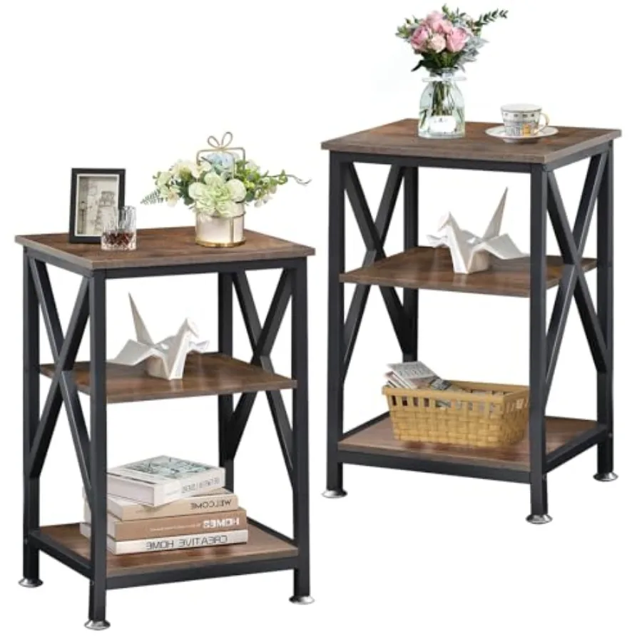 s Living Room Set of Farmhouse Side Table with Storage Shelf " 4" H X-Shaped Night Stands for Bedrooms Espresso Side Table s Wo
s Living Room Set of Farmhouse Side Table with Storage Shelf " 4" H X-Shaped Night Stands for Bedrooms Espresso Side Table s Wo