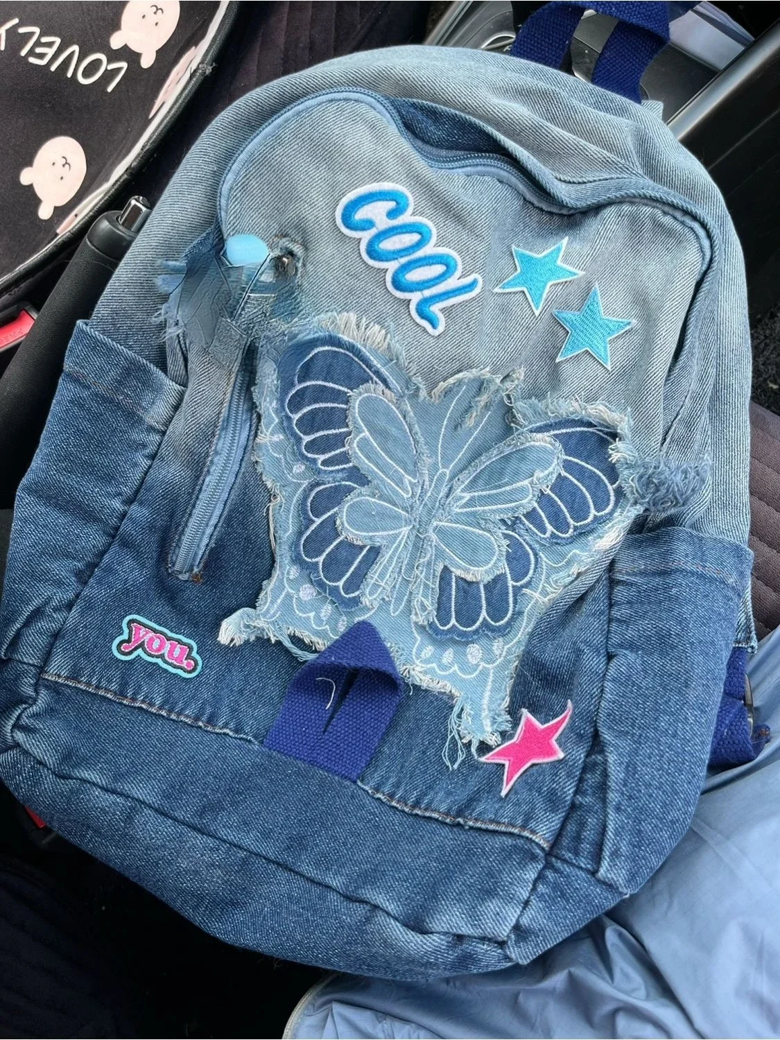 Korean Vintage Tie-dye Denim Backpack Y2k Butterfly Patchwork Aesthetic Cool Preppy School Backpack Sweet Girl Mochila SchoolBag
Korean Vintage Tie-dye Denim Backpack Y2k Butterfly Patchwork Aesthetic Cool Preppy School Backpack Sweet Girl Mochila SchoolBag
