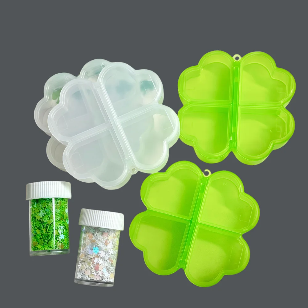 Lucky Clover DIY Storage Box Four-leaf Clover Scrapbooks Organizer 4 Grids Mini Plastic Durable INS Small Items Contain Box Case
Lucky Clover DIY Storage Box Four-leaf Clover Scrapbooks Organizer 4 Grids Mini Plastic Durable INS Small Items Contain Box Case