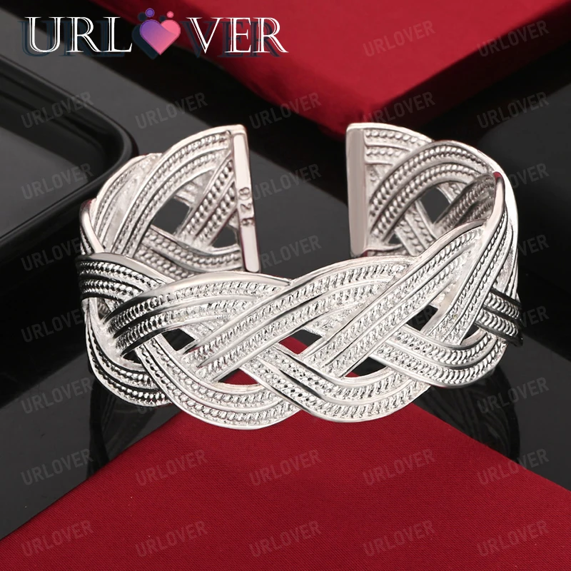 Ladies' Luxury Accessories 925 Sterling Silver Bangle Women Romantic Engagement Party Wedding Fine Gift Fashion Silver Jewelry
Ladies' Luxury Accessories 925 Sterling Silver Bangle Women Romantic Engagement Party Wedding Fine Gift Fashion Silver Jewelry