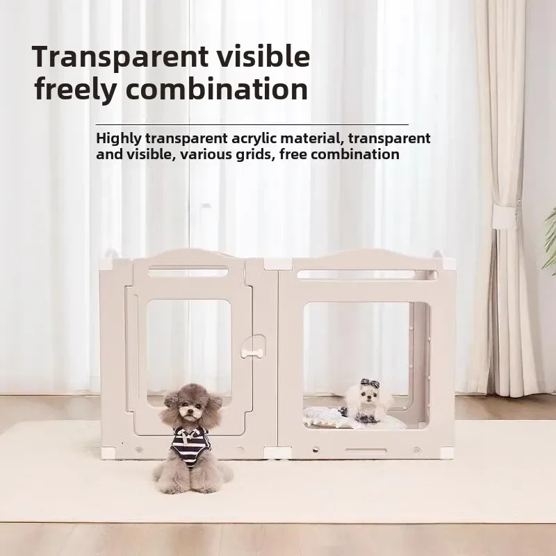 Pet fence Indoor small dog cage Acrylic transparent dog fence One room, one living room and one bathroom
Pet fence Indoor small dog cage Acrylic transparent dog fence One room, one living room and one bathroom