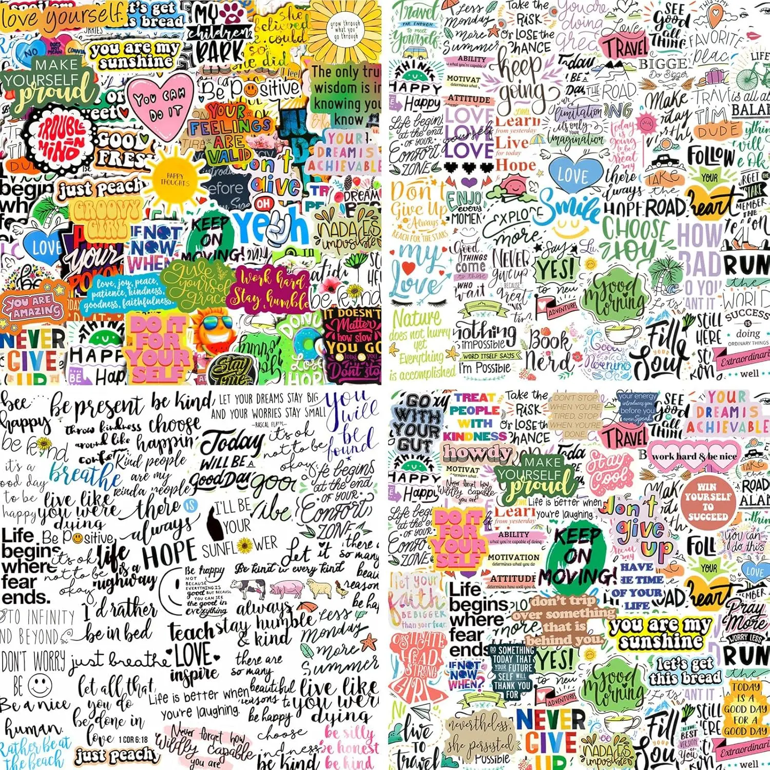 300PCS Positive Motivational Words Stickers for Adults, Waterproof Vinyl Inspirational Quote Stickers
300PCS Positive Motivational Words Stickers for Adults, Waterproof Vinyl Inspirational Quote Stickers