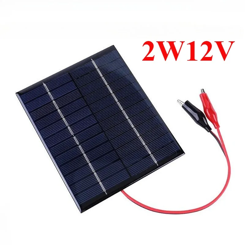 Waterproof Solar Panel 2W 12V Outdoor DIY Solar Cells Charger Polysilicon Epoxy Solar Panels for 9-12V Battery Charging Tool
Waterproof Solar Panel 2W 12V Outdoor DIY Solar Cells Charger Polysilicon Epoxy Solar Panels for 9-12V Battery Charging Tool