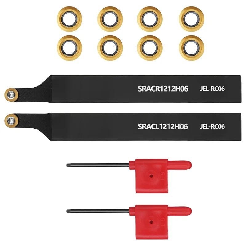 A47U 1/2 Inch SRACR/L1212H06 Lathe Holders Lathe Turning&Profiling Tool Holder,2 Tools Holder,10 RCMT0602 Milling Insert 
A47U 1/2 Inch SRACR/L1212H06 Lathe Holders Lathe Turning&Profiling Tool Holder,2 Tools Holder,10 RCMT0602 Milling Insert