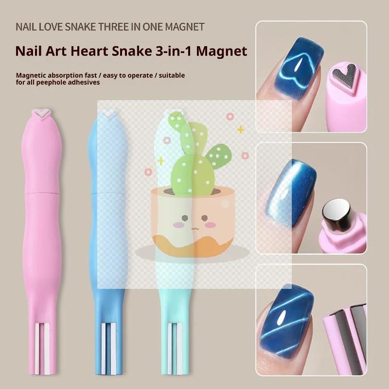 Магнит для ногтей 3D Love Heart 3in1 с эффектом кошачьего глаза, двойная линия, лунный змеиный узор, французские ногти, УФ-аттяжение, магнитная палочка для маникюра
Магнит для ногтей 3D Love Heart 3in1 с эффектом кошачьего глаза, двойная линия, лунный змеиный узор, французские ногти, УФ-аттяжение, магнитная палочка для маникюра