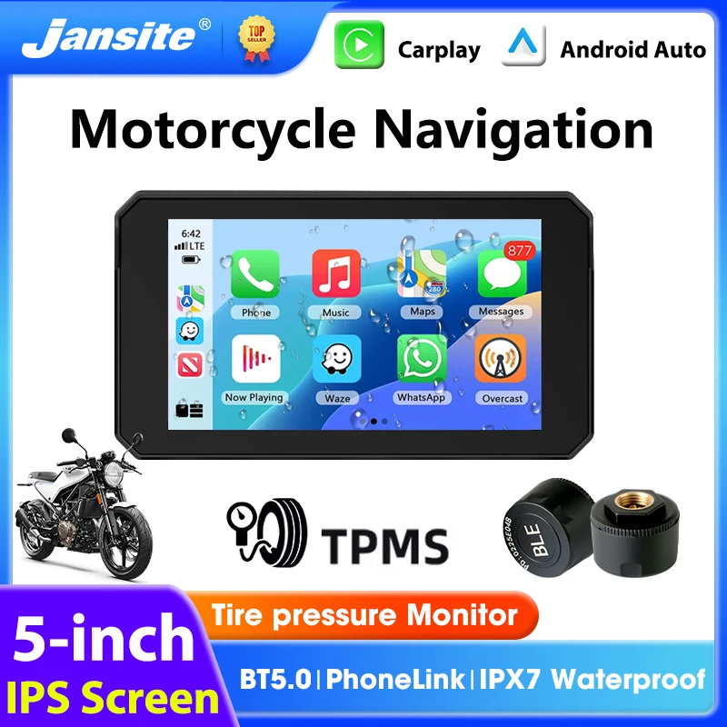 Portable 5 Inch Motorcycle GPS Navigation TPMS Bluetooth Wireless Carplay Android Auto Moto Dashboard Monitor IPX7 Waterproof
Portable 5 Inch Motorcycle GPS Navigation TPMS Bluetooth Wireless Carplay Android Auto Moto Dashboard Monitor IPX7 Waterproof