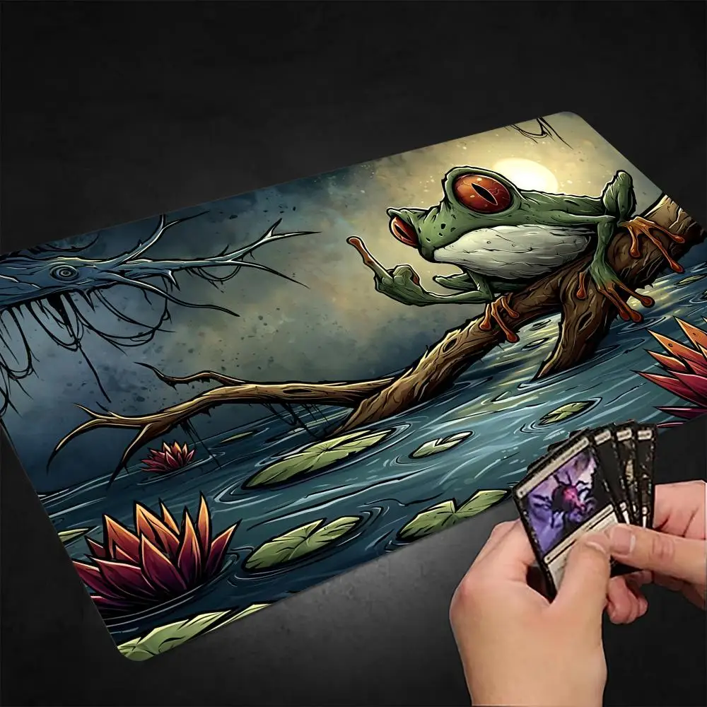 Humorous and Quirky Frog MTG Playmat Magic Card Mat with Stitched Edge Non-Slip Durable Tabletop Playmat Board Game Mat for TCG
Humorous and Quirky Frog MTG Playmat Magic Card Mat with Stitched Edge Non-Slip Durable Tabletop Playmat Board Game Mat for TCG