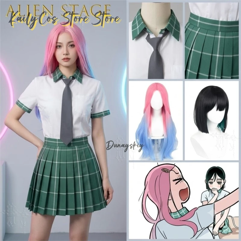 Ivan Till Luka Mizi Sua Cosplay Costume Alien Stage Season 2 Anart Art High School Uniform Shirt With Plaid Skirt And Tie Set
Ivan Till Luka Mizi Sua Cosplay Costume Alien Stage Season 2 Anart Art High School Uniform Shirt With Plaid Skirt And Tie Set