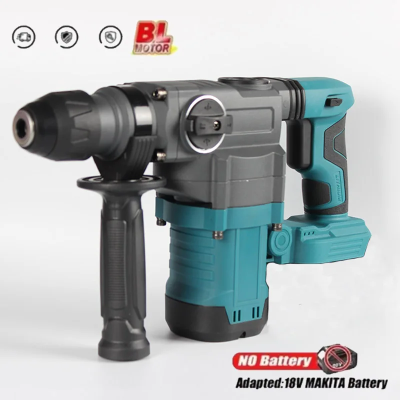 6mm Brushless Rotary Hammer Drill 2-Mode 10J Cordless Electric Hammer Drill Handheld Power Tool for Makita 18V Battery
6mm Brushless Rotary Hammer Drill 2-Mode 10J Cordless Electric Hammer Drill Handheld Power Tool for Makita 18V Battery