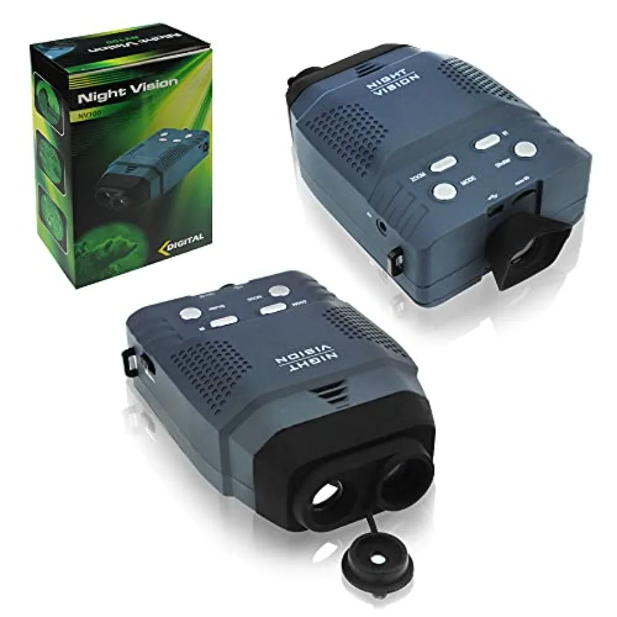 Portable Digital Night Vision Monocular for outdoor surveillance, made of durable polymer housing, black color, features 1080p
Portable Digital Night Vision Monocular for outdoor surveillance, made of durable polymer housing, black color, features 1080p