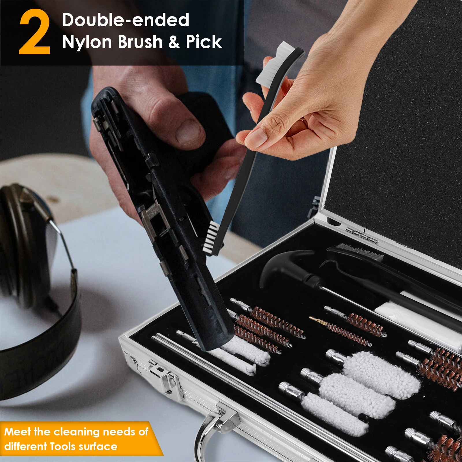 Gun Brush Accessories Gun Brush Pipe Cleaning Tools Kit Barrel Brush Tool for Pistol Handgun Shotgun Cleaning Kit Tool
Gun Brush Accessories Gun Brush Pipe Cleaning Tools Kit Barrel Brush Tool for Pistol Handgun Shotgun Cleaning Kit Tool