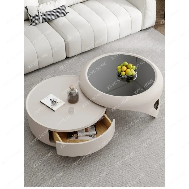 SL12Cream Style Coffee Table Living Room Set Tempered Glass High-End Round Shape
SL12Cream Style Coffee Table Living Room Set Tempered Glass High-End Round Shape