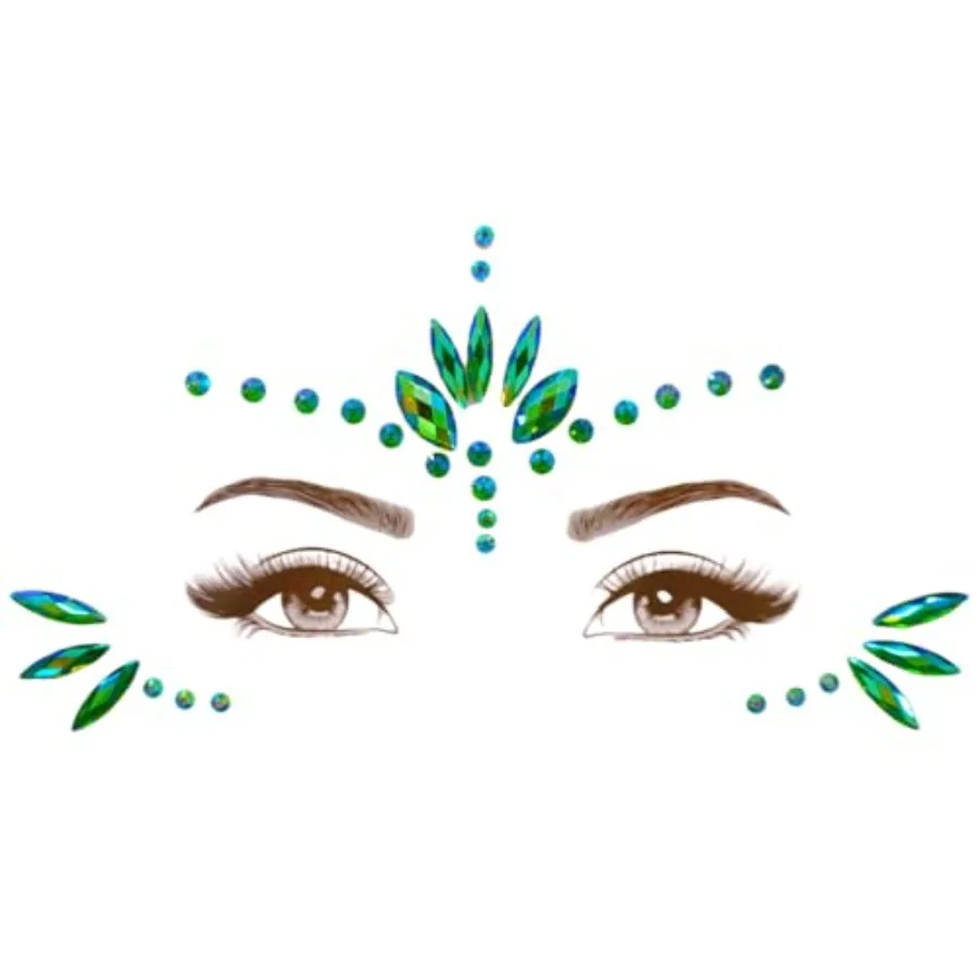 Green Face Gems Stickers for Makeup Self-Adhesive Rhinestone Face Jewels for Halloween Festival Party Rave Costume Glitter Body
Green Face Gems Stickers for Makeup Self-Adhesive Rhinestone Face Jewels for Halloween Festival Party Rave Costume Glitter Body
