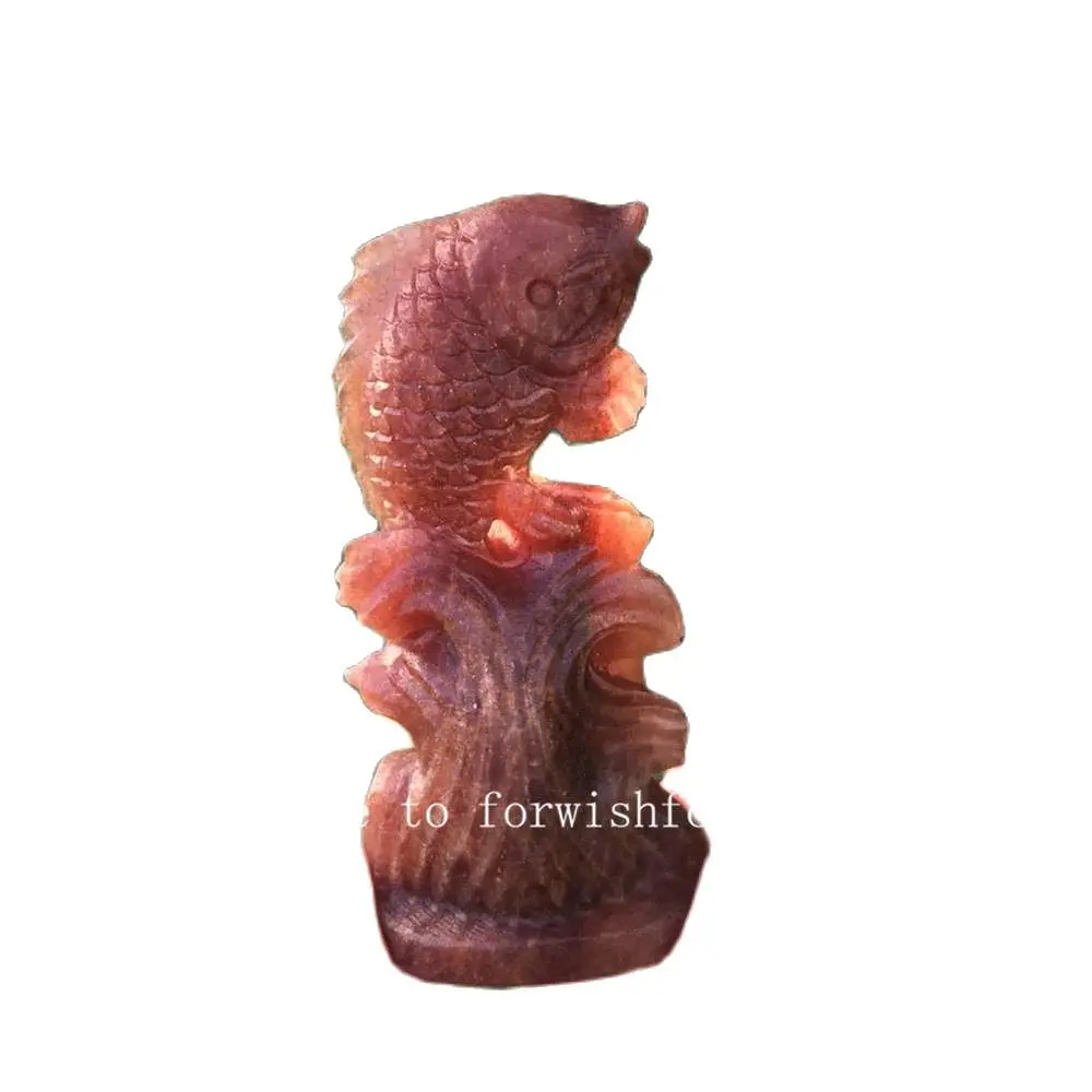 Natural Crystal Stone Stone Carved Fish Ornaments Auspicious As One Wishes Handicrafts White Crystal Strawberry Crystal Ornament
Natural Crystal Stone Stone Carved Fish Ornaments Auspicious As One Wishes Handicrafts White Crystal Strawberry Crystal Ornament