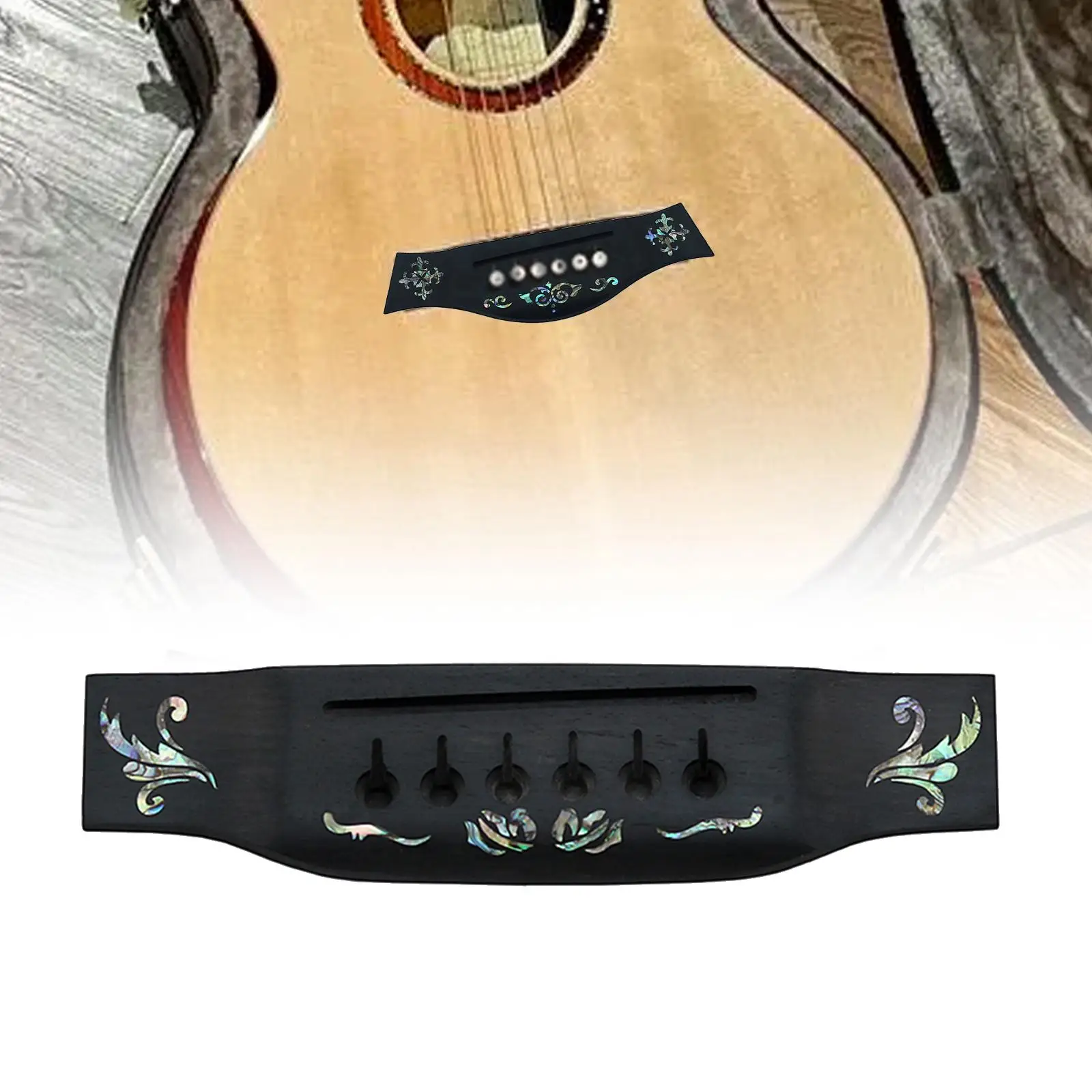 Wooden Guitar Bridge Guitar Accessories Sturdy Lightweight Replacement Acoustic Guitar Ebony Bridge for Six String Guitar
Wooden Guitar Bridge Guitar Accessories Sturdy Lightweight Replacement Acoustic Guitar Ebony Bridge for Six String Guitar
