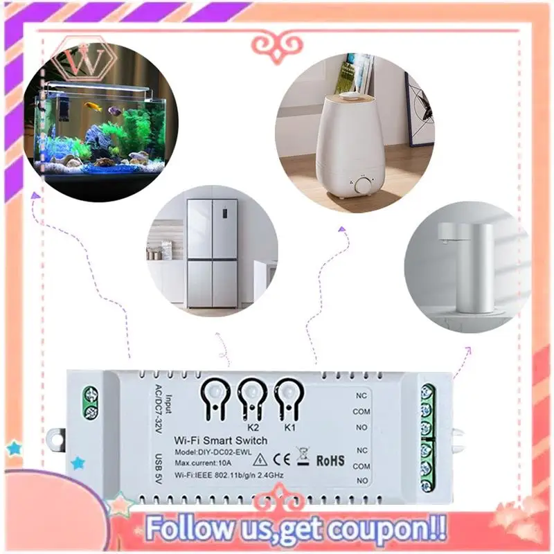 Upgraded 2CH Wifi Smart Switch DIY Timer Ewelink APP 85-265V USB 5V 2.4G Wifi Home Automation Module For Alexa Google Home IFTT
Upgraded 2CH Wifi Smart Switch DIY Timer Ewelink APP 85-265V USB 5V 2.4G Wifi Home Automation Module For Alexa Google Home IFTT