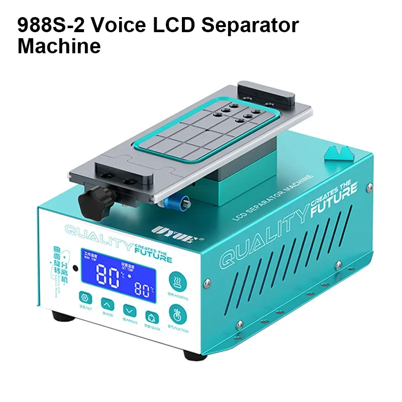UYUE 988S-2 AI Smart LCD Screen Separating Machine for Mobile Phone 360° Adjustment Double Suction Screen Removal Separator
UYUE 988S-2 AI Smart LCD Screen Separating Machine for Mobile Phone 360° Adjustment Double Suction Screen Removal Separator
