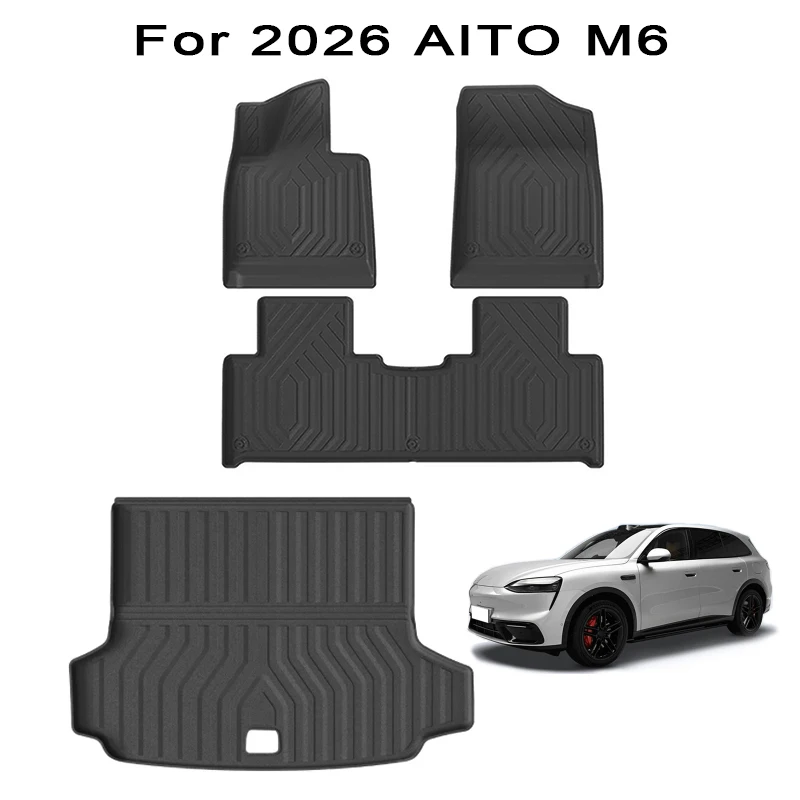 for 2026 AITO M6 TPE Car Floor Mats and Cargo liners All Weather Waterproof Left Hand Drive Trunk Mats
for 2026 AITO M6 TPE Car Floor Mats and Cargo liners All Weather Waterproof Left Hand Drive Trunk Mats