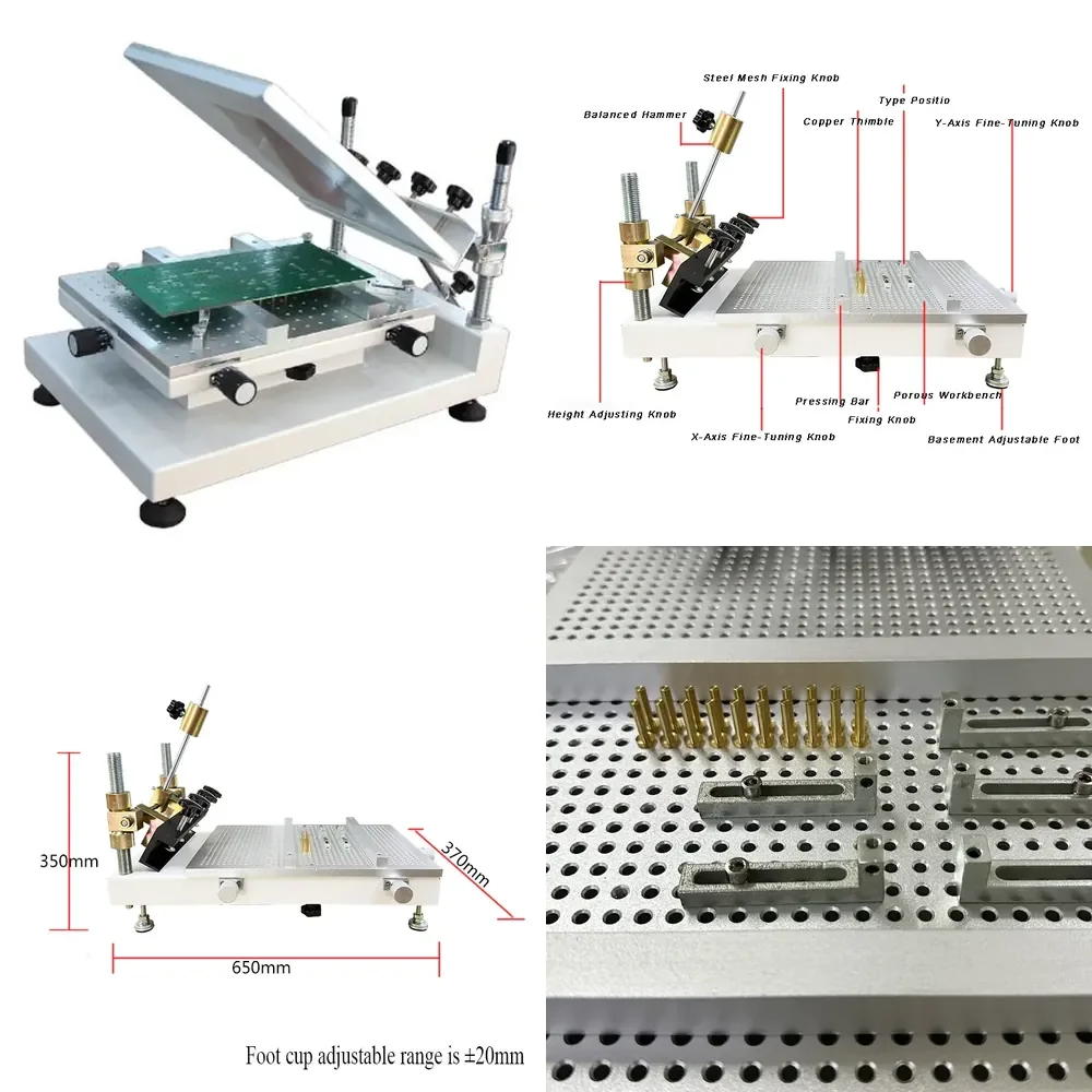 Machine High Precision Manual Printing Table for PCB Assembly/SMT Machine
Machine High Precision Manual Printing Table for PCB Assembly/SMT Machine