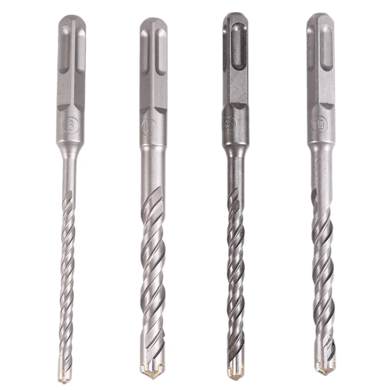 4PCS Concrete 6-12Mm Bit Cross Cutter Head Double Auger Hammer 150Mm Wall Brick Block Electric Hammer Masonry Bit
4PCS Concrete 6-12Mm Bit Cross Cutter Head Double Auger Hammer 150Mm Wall Brick Block Electric Hammer Masonry Bit