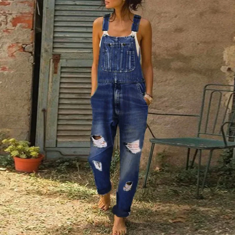 Overalls Women Denim Jumpsuits Jeans One Piece Hole Vintage Straight Trousers Washed Pockets Denim Suspenders Streetwear
Overalls Women Denim Jumpsuits Jeans One Piece Hole Vintage Straight Trousers Washed Pockets Denim Suspenders Streetwear