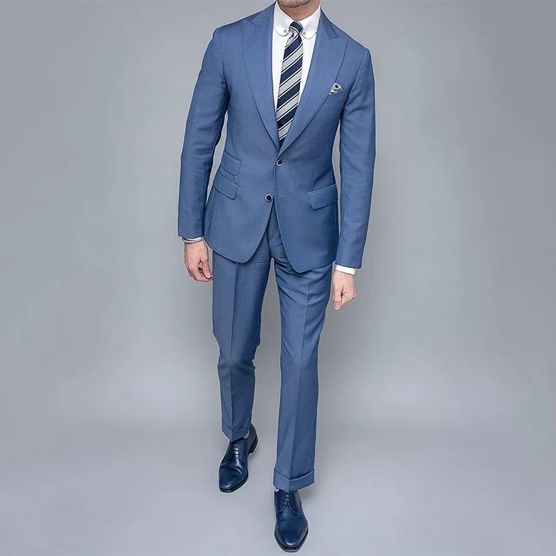 Men's Suits Set Peak Lapel Blazer&pants Formal Wedding Groom Gowns Slim Fit Business Casual Suits terno masculinos completo
Men's Suits Set Peak Lapel Blazer&pants Formal Wedding Groom Gowns Slim Fit Business Casual Suits terno masculinos completo