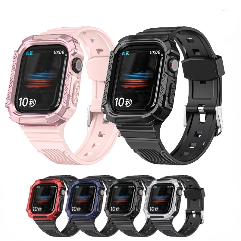 Силиконовый ремешок и чехол для Apple Watch Band 45 мм 44 мм 42 мм 41 мм 40 мм 38 мм, чехол для iWatch Series 8 7 6 5 4 SE 3
Силиконовый ремешок и чехол для Apple Watch Band 45 мм 44 мм 42 мм 41 мм 40 мм 38 мм, чехол для iWatch Series 8 7 6 5 4 SE 3