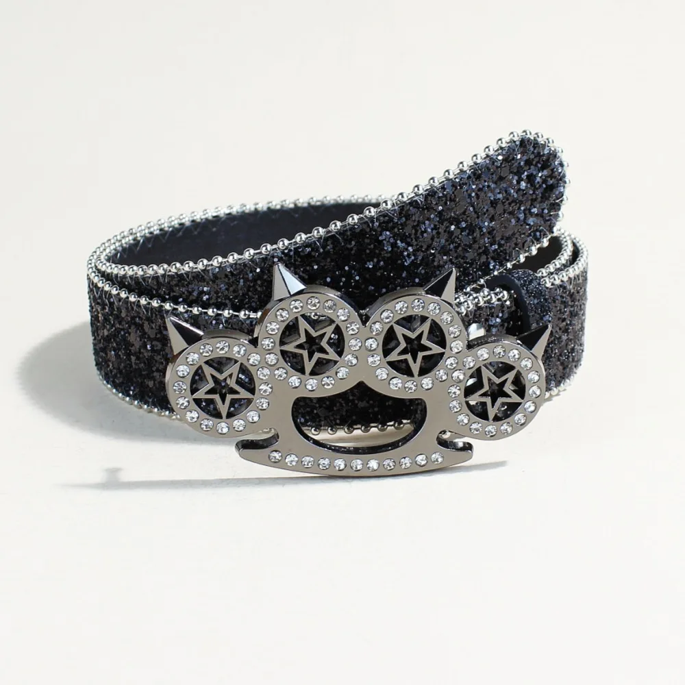 Rhinestone Tiger Claw Buckle Belt Y2K Shiny Series Punk Decorative Women's Belt Yabi Decorative Belt Women
Rhinestone Tiger Claw Buckle Belt Y2K Shiny Series Punk Decorative Women's Belt Yabi Decorative Belt Women