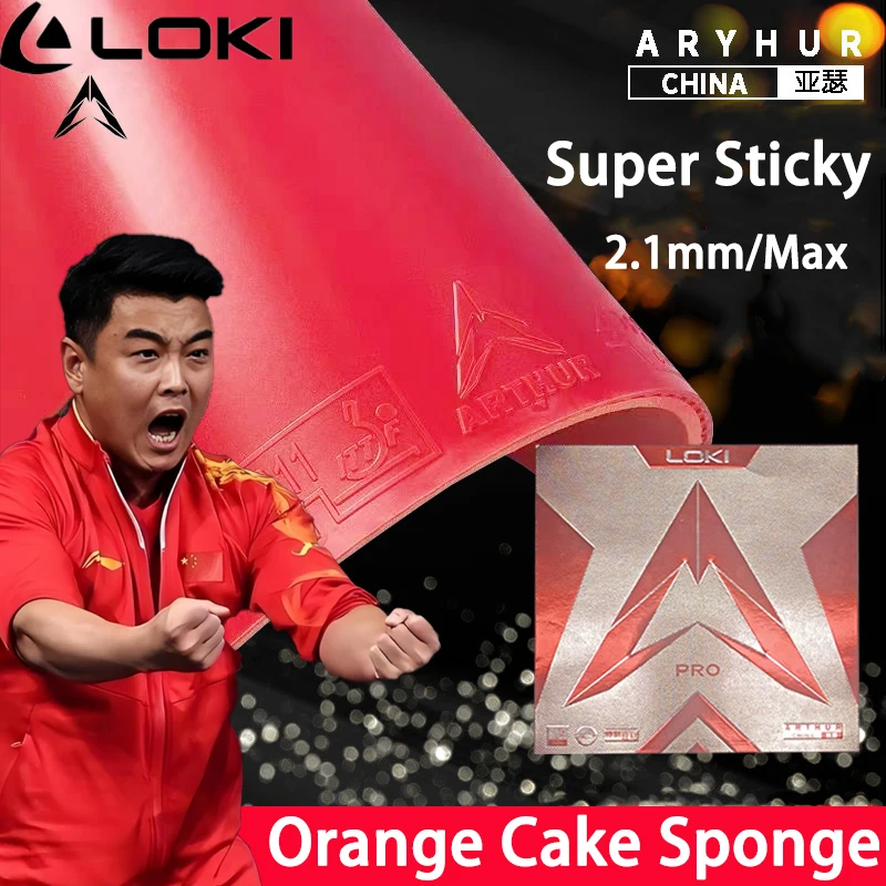 LOKI ARTHUR CHINA PRO Super Sticky Table Tennis Rubber Orange Cake Sponge Ping Pong Rubber for Forehand Loop Attack 2.1mm Thick
LOKI ARTHUR CHINA PRO Super Sticky Table Tennis Rubber Orange Cake Sponge Ping Pong Rubber for Forehand Loop Attack 2.1mm Thick